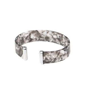 Black Tortoise Shell Acrylic Cuff Bracelet